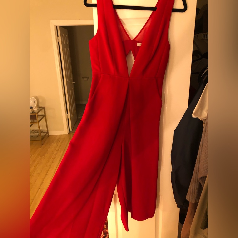 BCBGeneration red jumpsuit. Looks killer on!